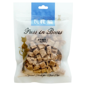 Puss in Boots 長靴貓 全齡貓 純肉凍乾, 鮪魚丁, 35g, 1包