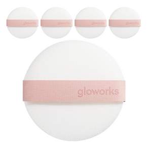 Gloworks 粉餅氣墊粉撲 5入, 混色, 1個