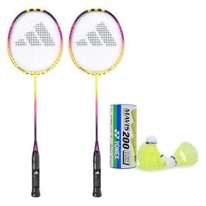 阿迪達斯 Spiller E Light 球拍 MB0178 2p + Yonex Mavis 200 羽球套裝, 1組, 球拍 (MB0178)