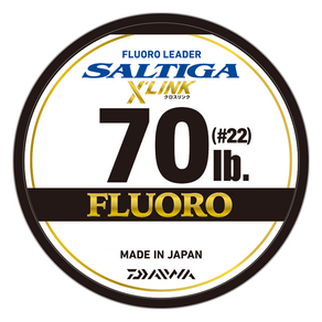 DAIWA Saltiga Floro Leader 交聯碳衝擊 Leader 70 磅釣魚線, 天然, 1個