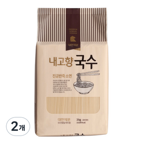 Daehan Flour Mills 素麵條, 3kg, 2個