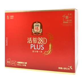正官庄 活蔘28D PLUS 禮盒組, 80ml, 30包, 1盒