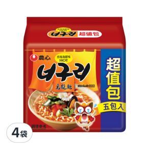 NONGSHIM 農心 香辣海鮮味烏龍麵, 600g, 4袋