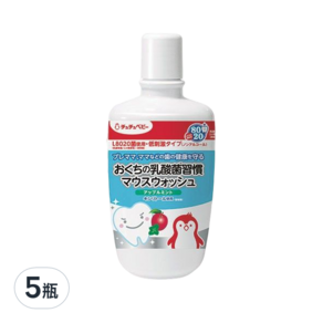 ChuChu 乳酸潔牙漱口水 L8020 蘋果, 300ml, 5瓶