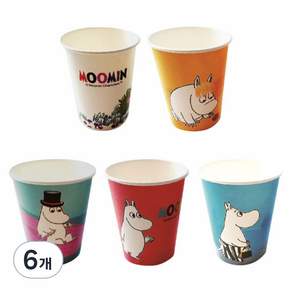 MOOMIN 嚕嚕米 Moomin彩色紙杯 5色 9oz, 50入, 6組