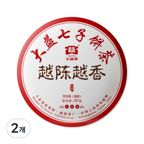 TAETEA 大益茶 越陳越香普洱熟餅茶, 357g, 1入, 2入