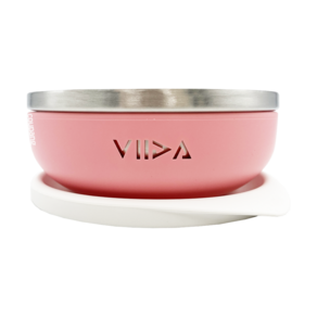 VIIDA Soufflé 抗菌不鏽鋼餐碗 12.5 x 4.6cm 430ml, 甜心粉, 1組