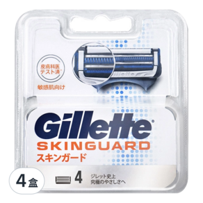 Gillette 吉列 SkinGuard 紳適系列刮鬍刀頭, 4個, 4盒