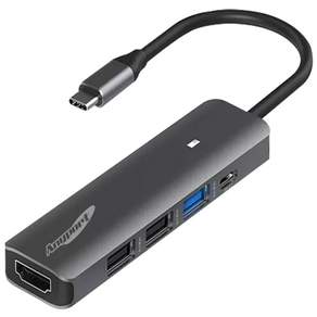 Anyport 5 端口 Type-C MacBook 三星 Dex 鏡像多端口 USB 集線器 AP-TC51PH, 混色