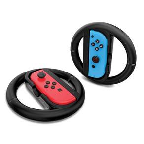 JOYTRON Nintendo Switch Joy-Con賽車遊戲專用方向盤搖桿, JTSW-128(黑色), 1組