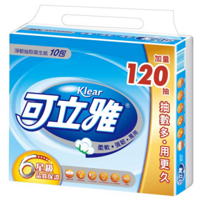 Klear 可立雅 抽取衛生紙 102張, 10包, 1袋