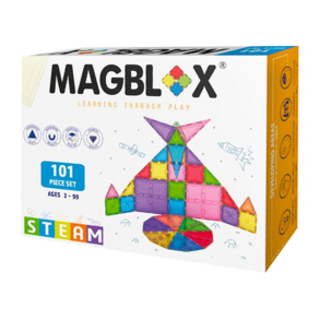 MAGBLOX 繽紛經典磁力積木組 101片, 1盒