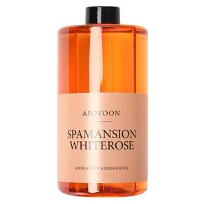 Asoyoon Spamansion系列 身體按摩油 White Rose, 1000ml, 1瓶
