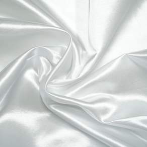 緞面寬幅布料, 白色的