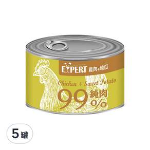 EXPERT 艾思柏 犬罐, 雞肉+地瓜, 165g, 5罐