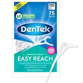 Dentech Complete Clean Easy-Rich 磨牙牙間牙線, 75入, 1組