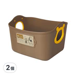 nishiki 錦化成 Disney POOH 日本製置物籃 SQ5 2.5L, 咖啡, 2個