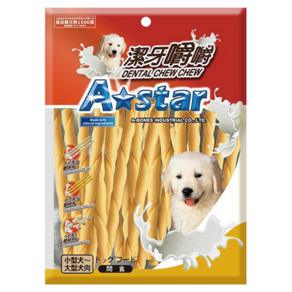 A star AM起司潔牙嚼嚼棒 M 18週以上幼犬/成犬/老犬, 360g, 1包