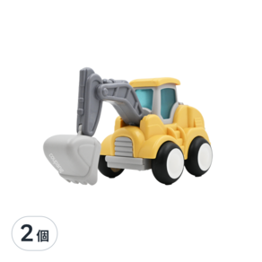 PUKU 藍色企鵝 樂玩按壓慣性工程車, 挖土機, 2個