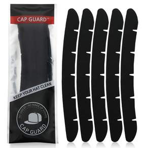 Clean Hat Cap Guard 高爾夫球帽化妝品防污防污內襯 10p, 黑色, 1組