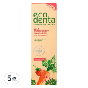 ecodenta 胡蘿蔔兒童牙膏, 75ml, 5條