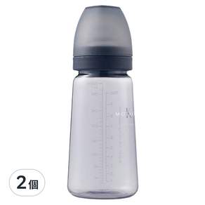 MOTHER-K 精粹極簡PPSU奶瓶 不含奶嘴 0歲以上, 夜幕藍, 280ml, 2個