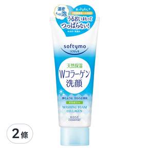 KOSE 高絲 softymo 絲芙蒂 膠原蛋白彈力洗顏霜, 150g, 2條