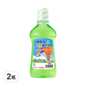 Day and Night 德恩奈 兒童漱口水, 蘋果, 500ml, 2瓶