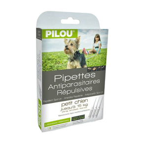Pilou 皮樂 非藥用除蚤蝨滴劑 幼小型犬用 3入組, 1.5ml, 1盒