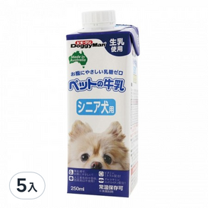 DoggyMan 多格漫 澳洲犬用牛奶 老犬用, 250ml, 5入