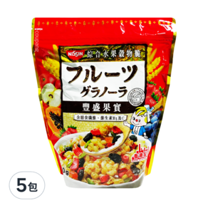 NISSIN 日清 豐盛果實綜合水果穀物脆, 500g, 5包