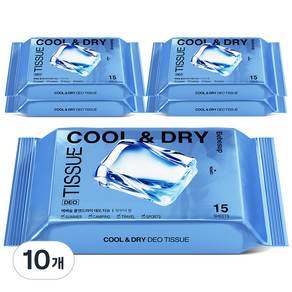 Bebesup Cool & Dry Deo 紙巾補充裝 15 片, 10個, 60g