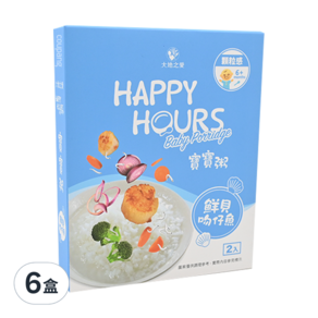 HAPPY HOURS 寶寶粥 2包入, 鮮貝吻仔魚, 300g, 6盒