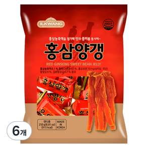 ILKWANG 紅蔘羊羹軟糖, 250g, 6包