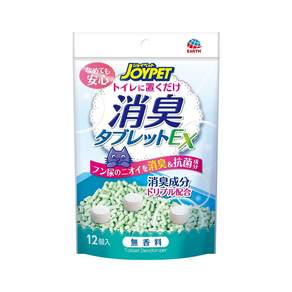 JOYPET 寵倍家 貓砂除臭EX錠加強版 無香味 12入, 60g, 1包