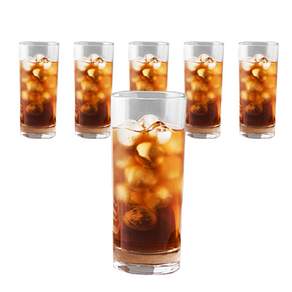 Jin Glass Home Cafe咖啡一字型高球杯 Wide L 300ml, 6個, 透明