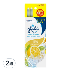 glade 滿庭香 消臭感應噴霧補充罐 Citrus Fresh 2入組, 36ml, 2組