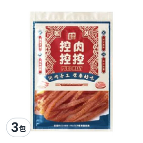 控肉控控 寵物肉乾, 蜜汁雞腿肉條, 80g, 3包