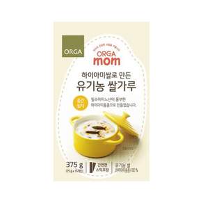 ORGA mom 副食品 大米顆粒粥, 1盒, 375g