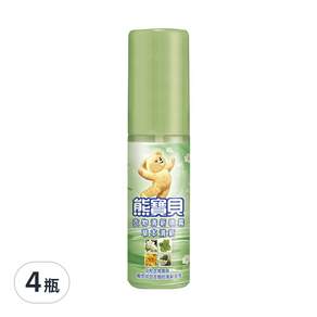 熊寶貝 衣物清新噴霧 草本清新, 100ml, 4瓶