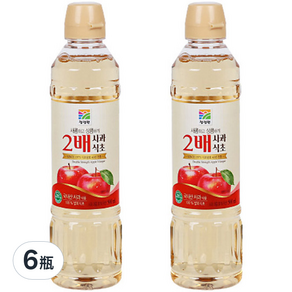 清淨園 2倍濃蘋果醋, 500ml, 6瓶