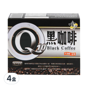 啡茶不可 Q10黑咖啡, 5g, 15包, 4盒