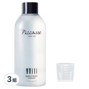 PICCASSO 畢卡索 刷具清潔液 附小量杯, 200ml, 3組