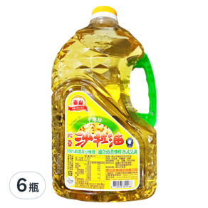 泰山 不飽和大豆沙拉油, 2.6L, 6瓶