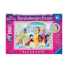 Ravensburger 德國維寶 拼圖 閃亮版迪士尼公主 RV13326, 100片, 1盒