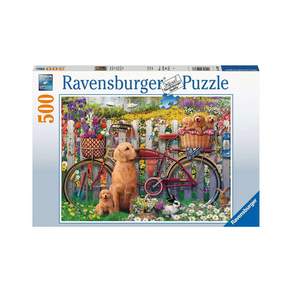 Ravensburger 德國維寶 拼圖 RV15036, 花園裡的狗狗, 500片, 1盒