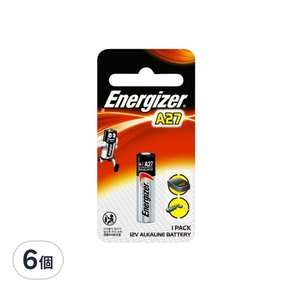 Energizer 勁量 汽車遙控器電池A27 12V, 6個