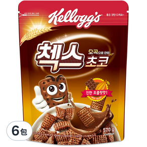 Kellogg's 家樂氏 COCO 可可猴 巧克力格格脆麥片, 570g, 6包