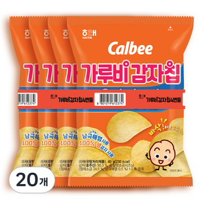 Calbee 卡樂比 洋芋片 原味, 40g, 20包