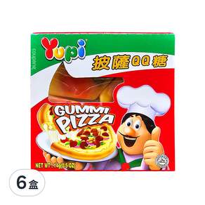 Yupi 呦皮 披薩QQ糖, 14g, 6盒